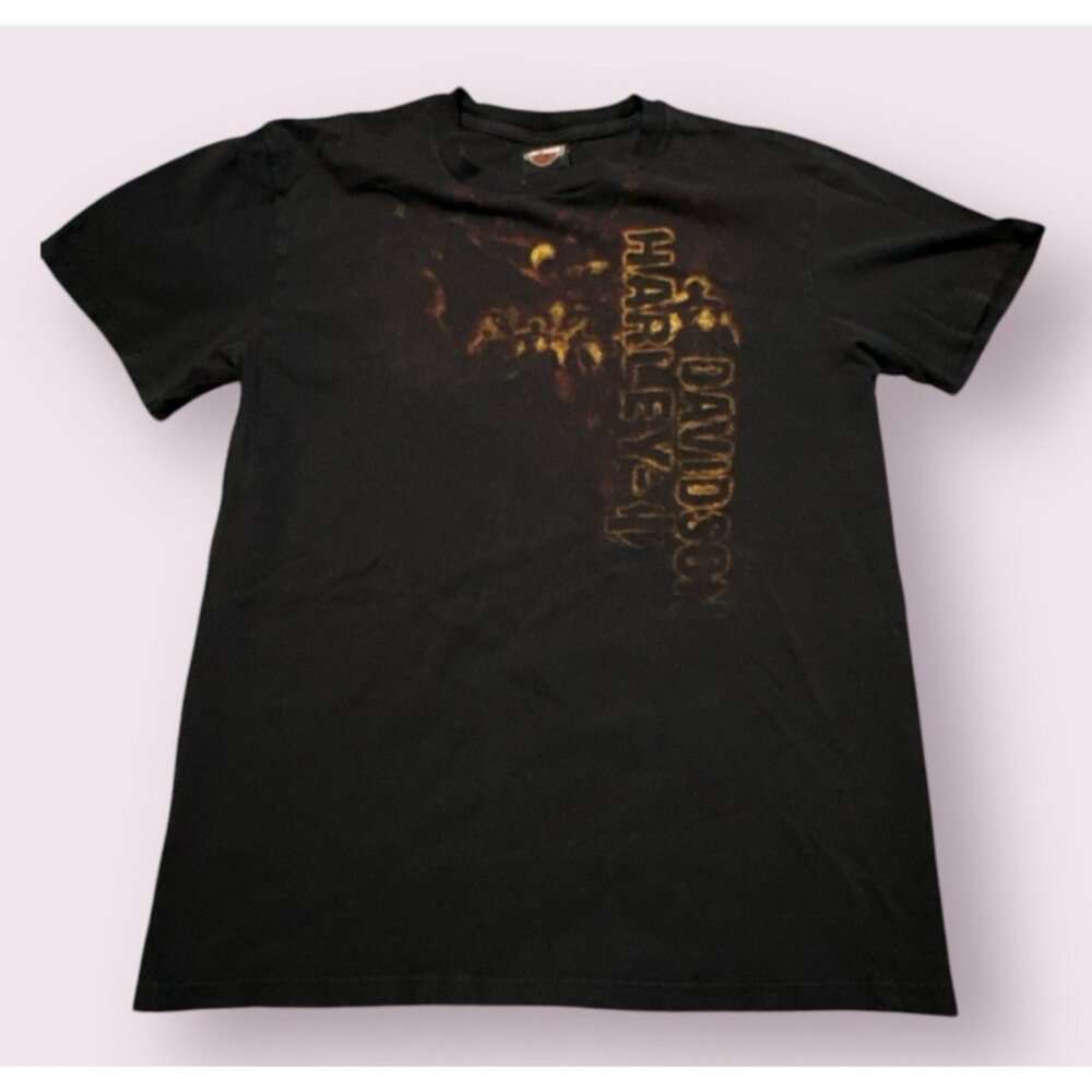 Harley Davidson TShirt Mens L Black Fort Hood Harker Heights Tx Y2K‎